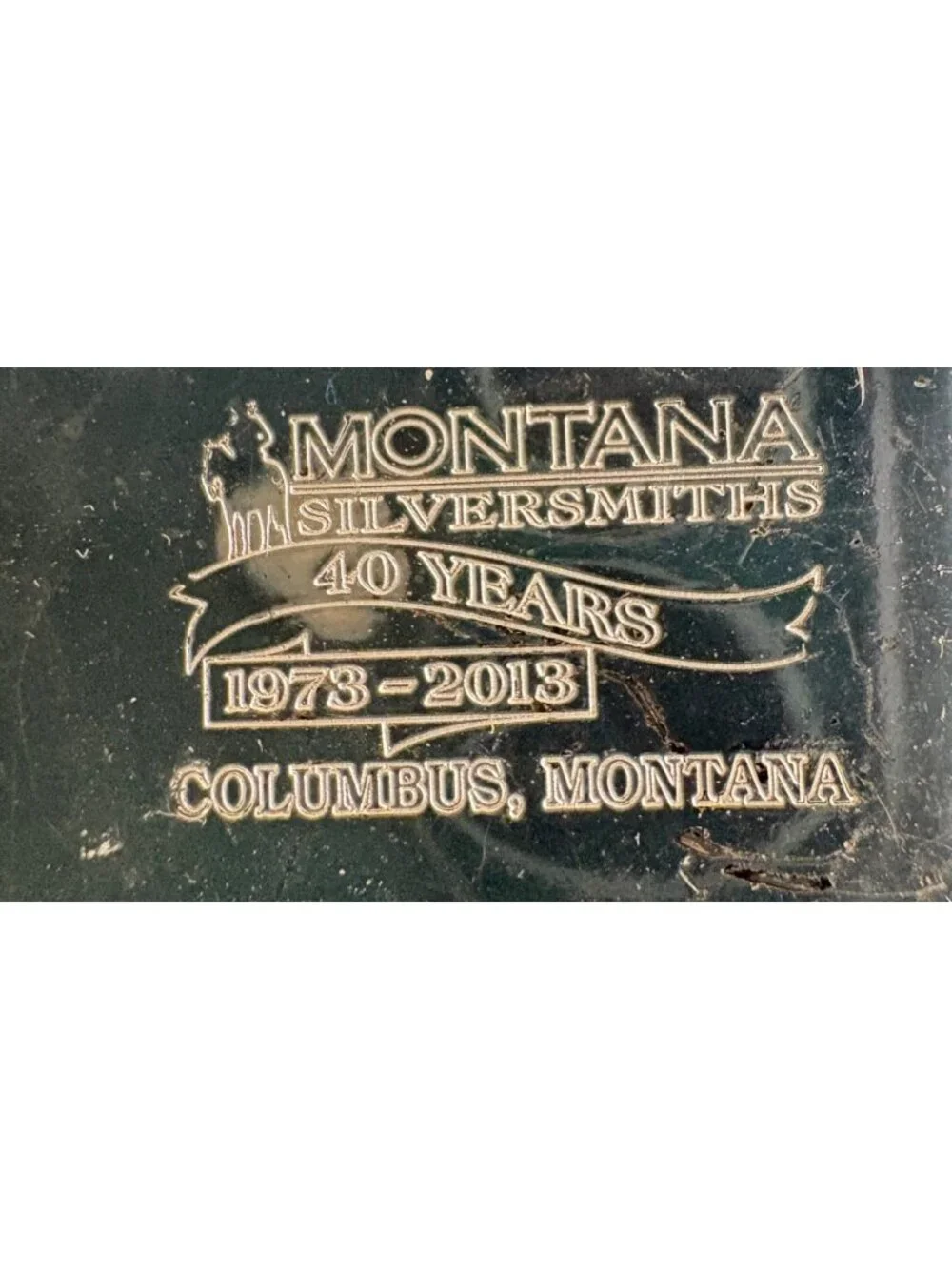 Vtg Montana Silversmiths 40th Anniversary Belt Buckle Bronc Rider 1973-2013